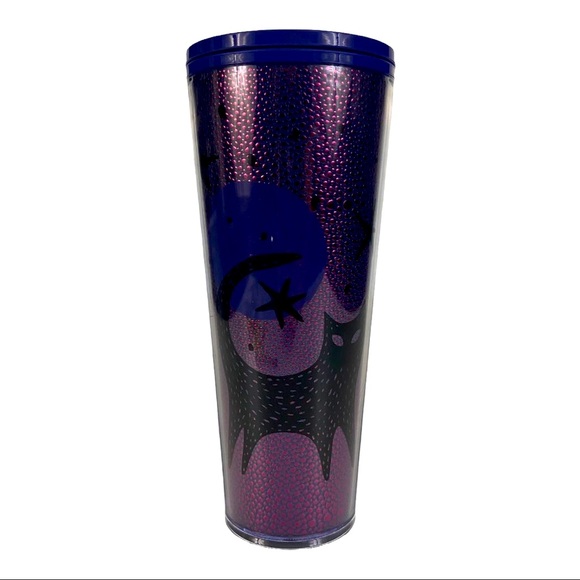 Starbucks Purple Halloween Cat Tumbler 24 oz